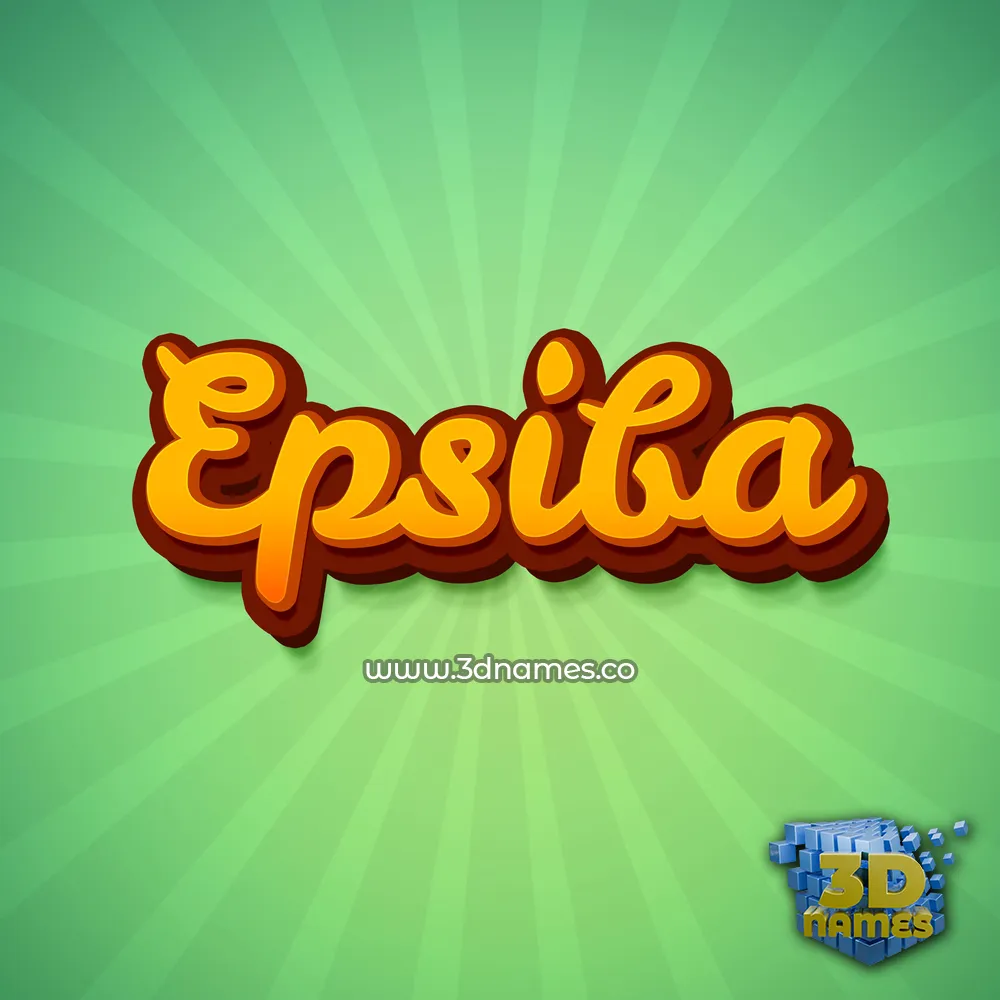 epsiba in Green Rays style - 3D name wallpaper