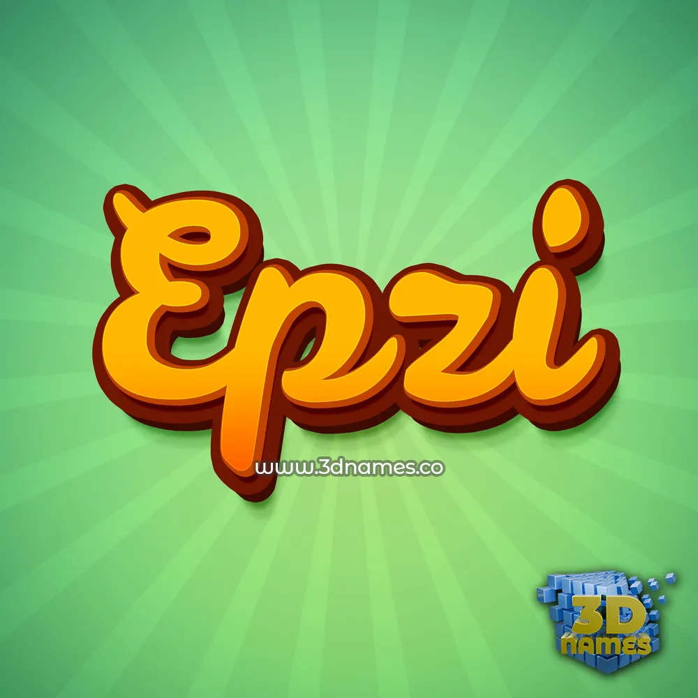 epzi in Green Rays style - 3D name wallpaper