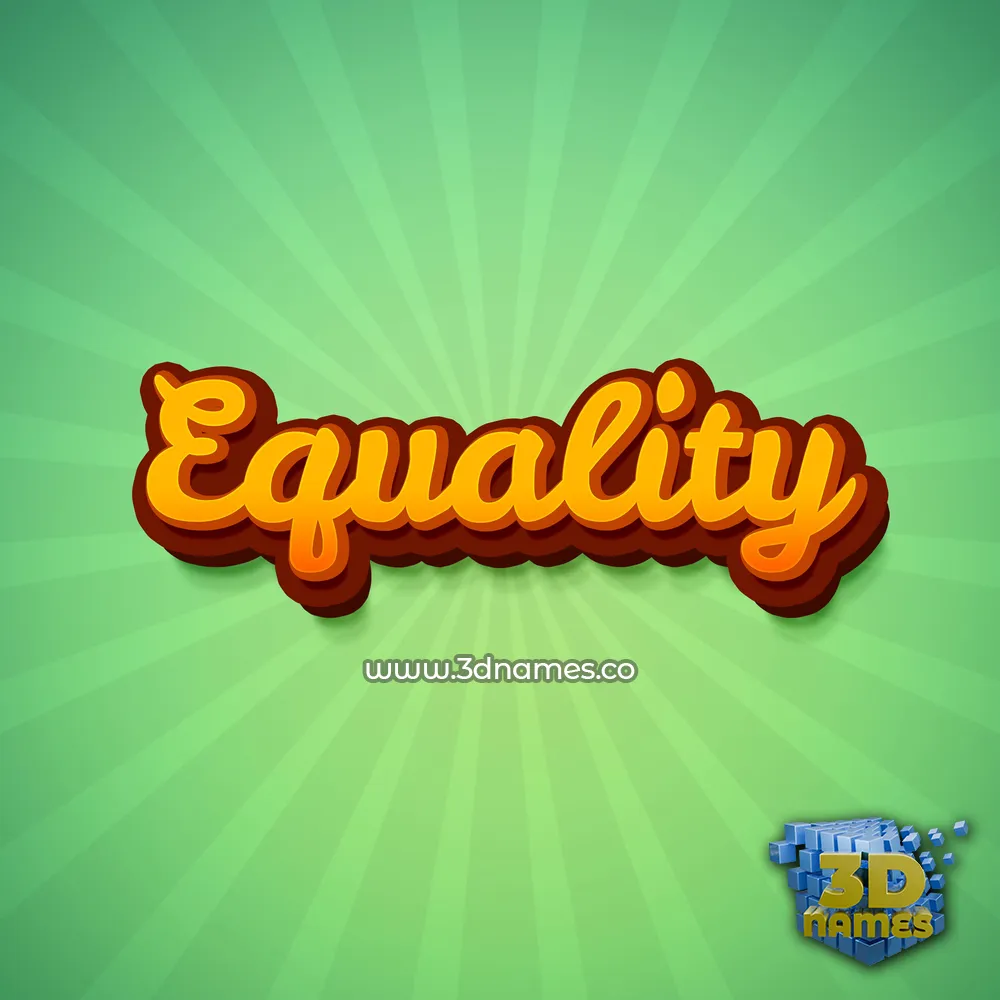 equality in Green Rays style - 3D name wallpaper