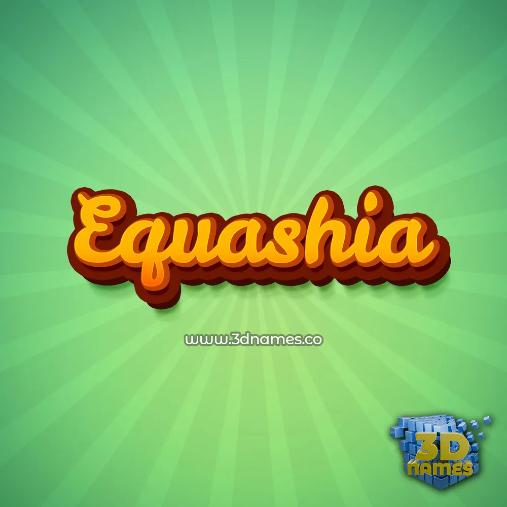 equashia in Green Rays style - 3D name wallpaper