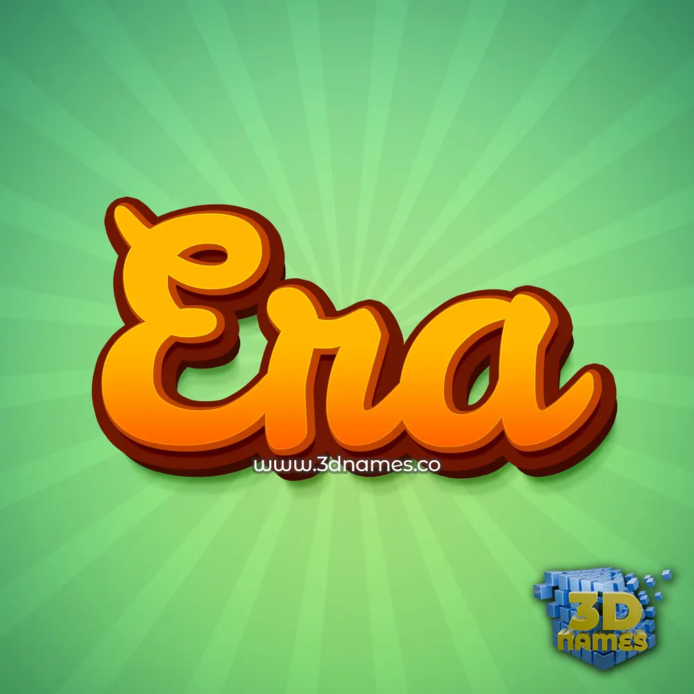 era in Green Rays style - 3D name wallpaper