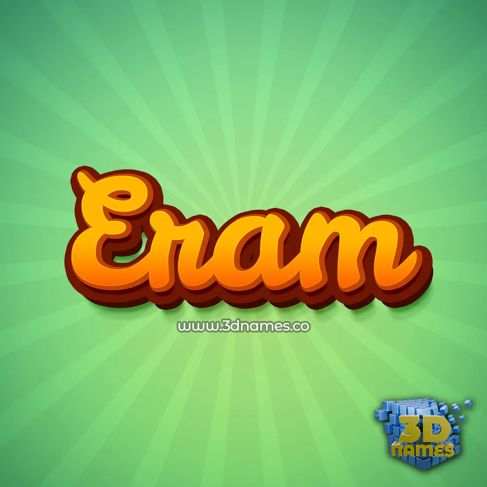 eram in Green Rays style - 3D name wallpaper