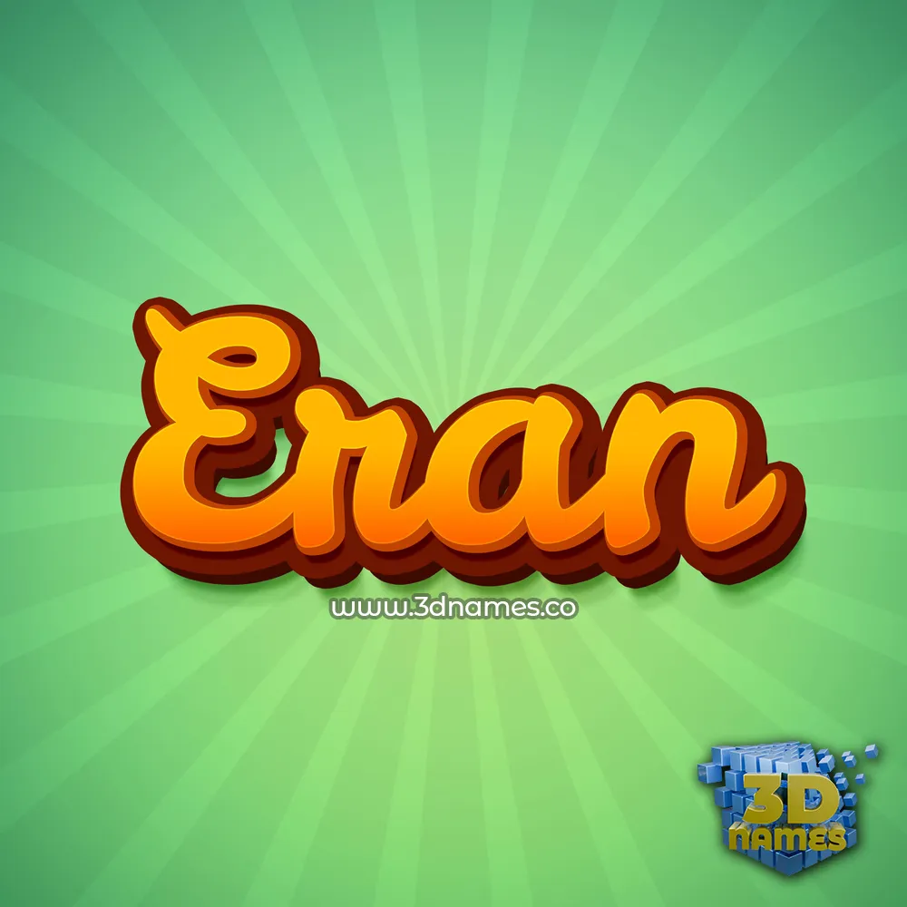 eran in Green Rays style - 3D name wallpaper