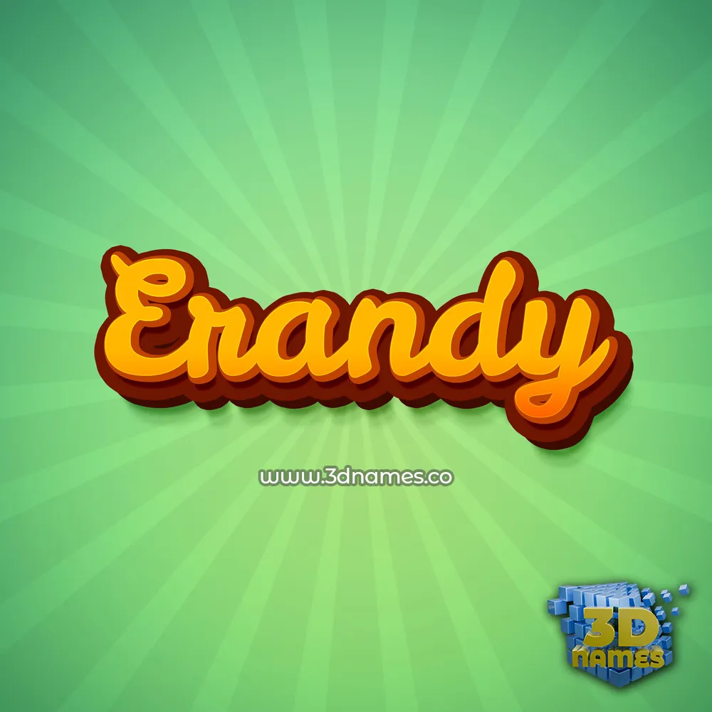 erandy in Green Rays style - 3D name wallpaper