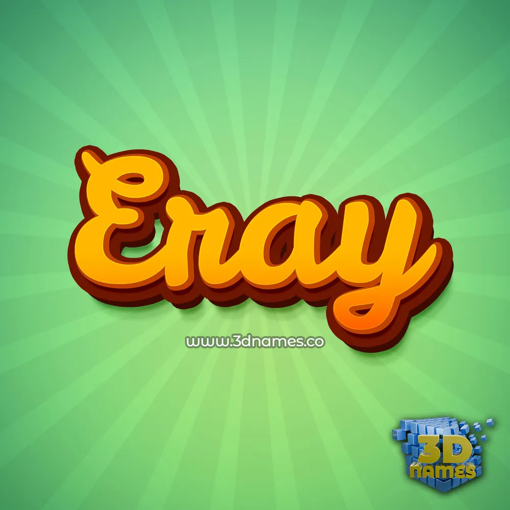 eray in Green Rays style - 3D name wallpaper