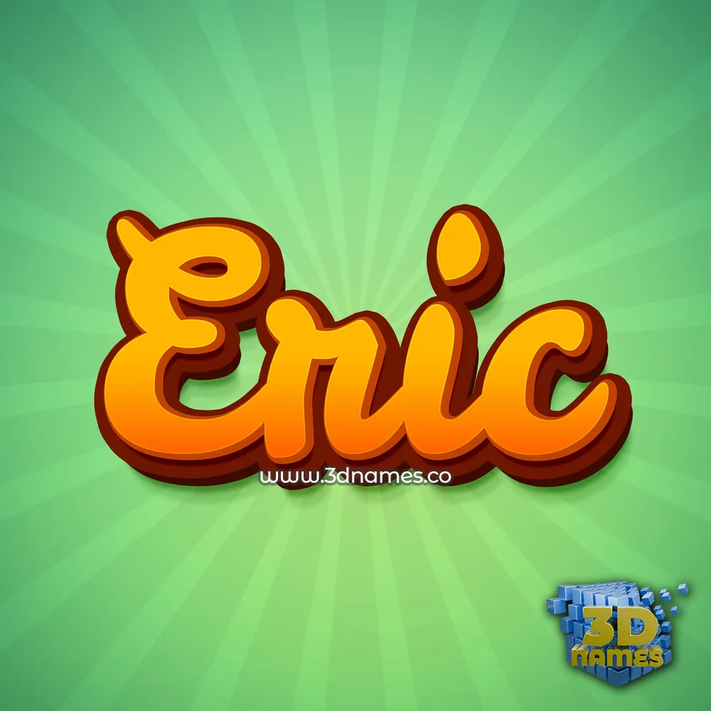 eric in Green Rays style - 3D name wallpaper