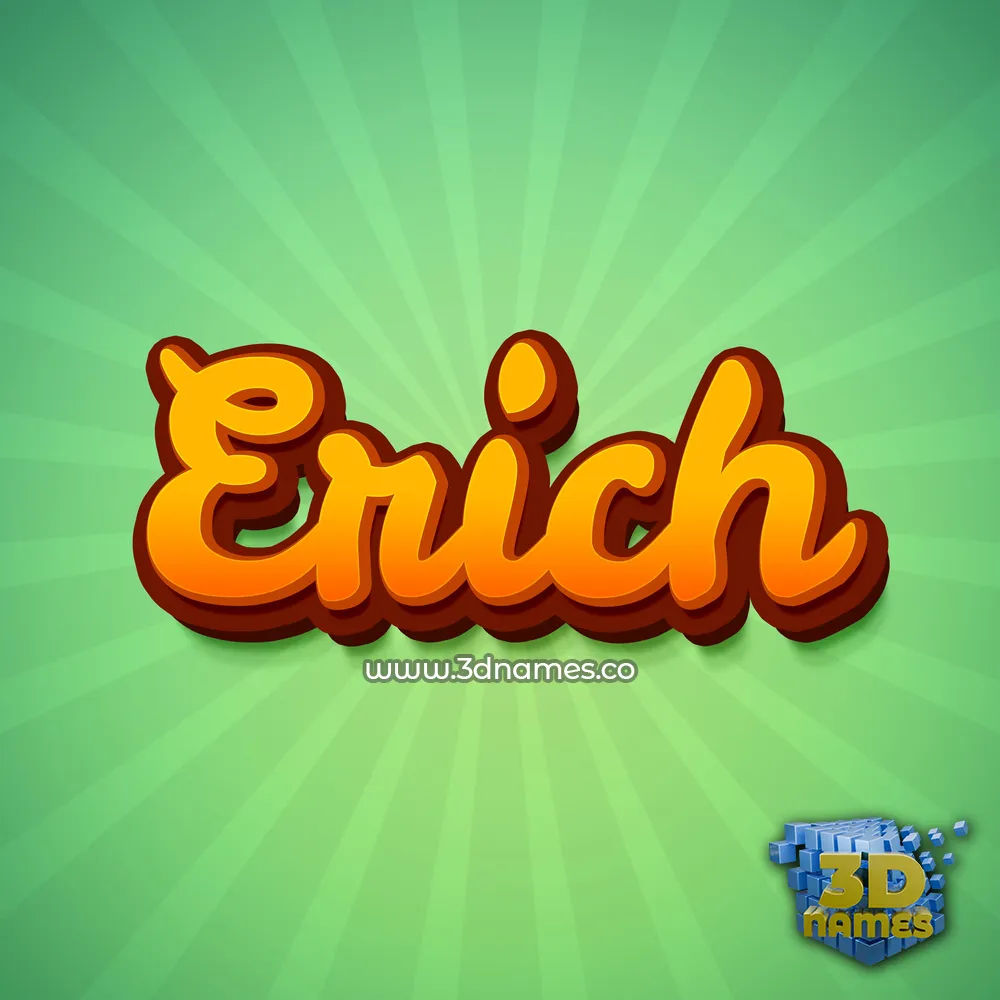 erich in Green Rays style - 3D name wallpaper