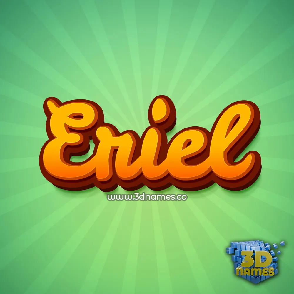 eriel in Green Rays style - 3D name wallpaper