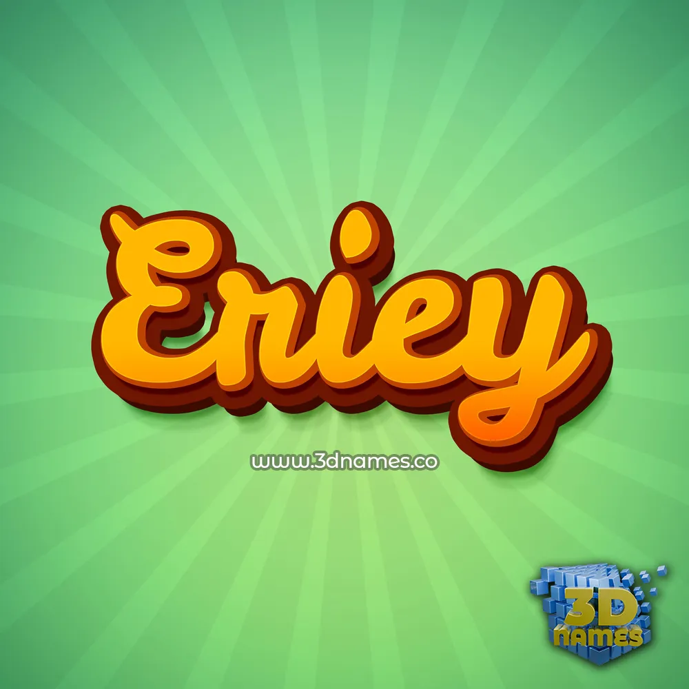 eriey in Green Rays style - 3D name wallpaper