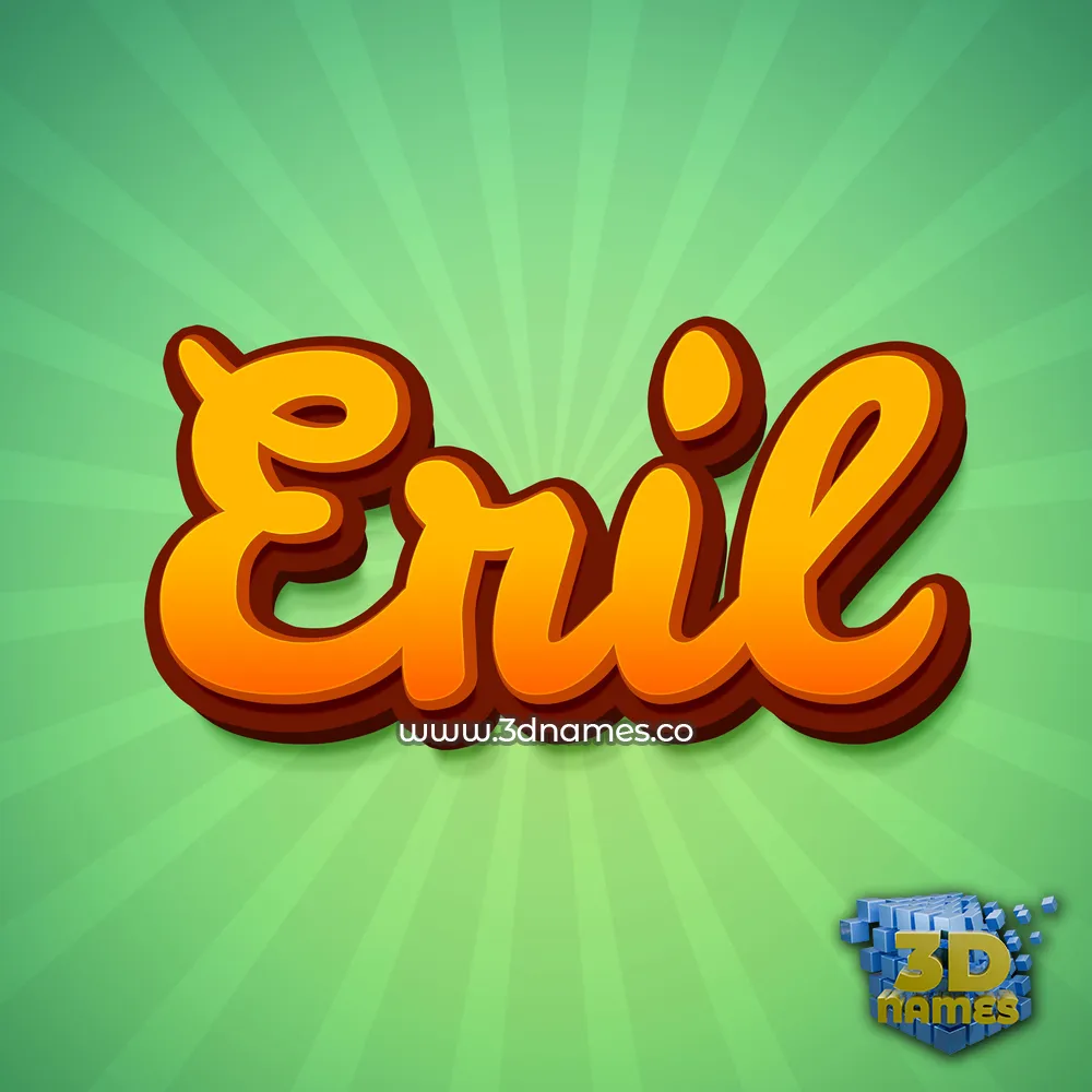 eril in Green Rays style - 3D name wallpaper