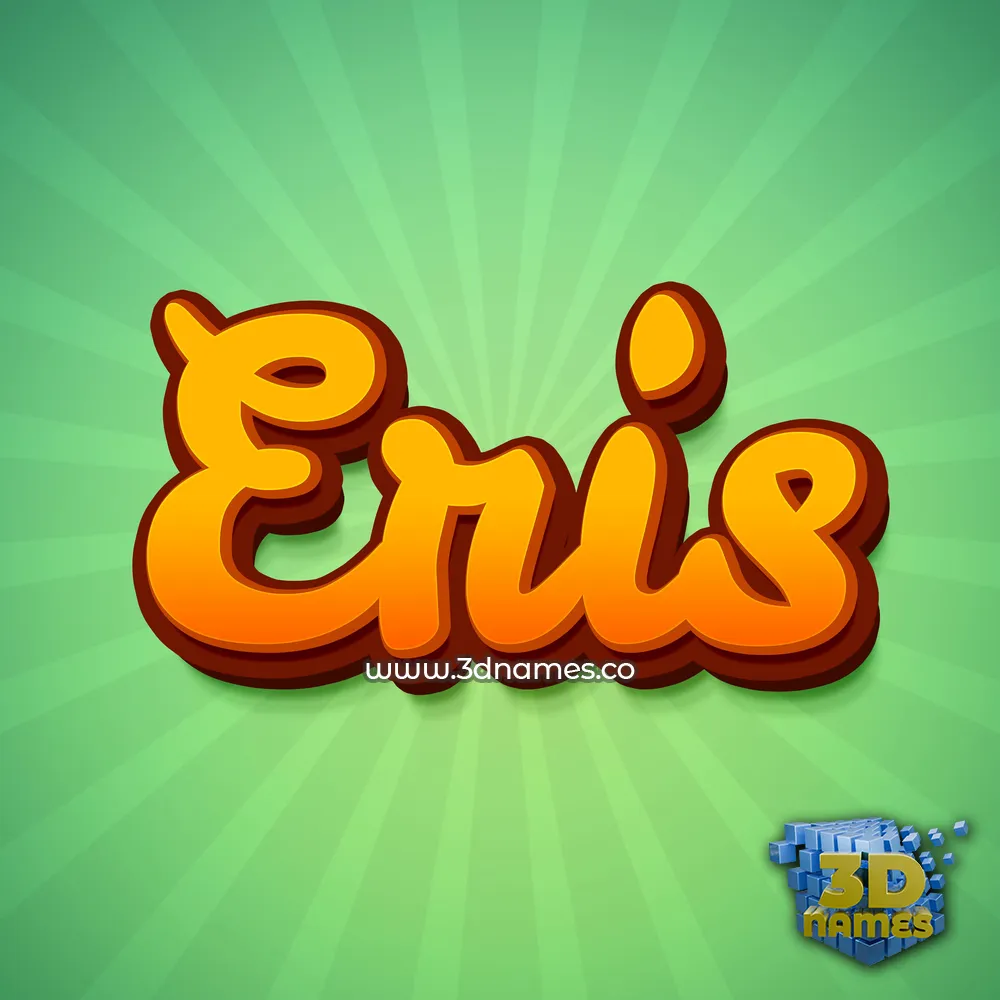 eris in Green Rays style - 3D name wallpaper