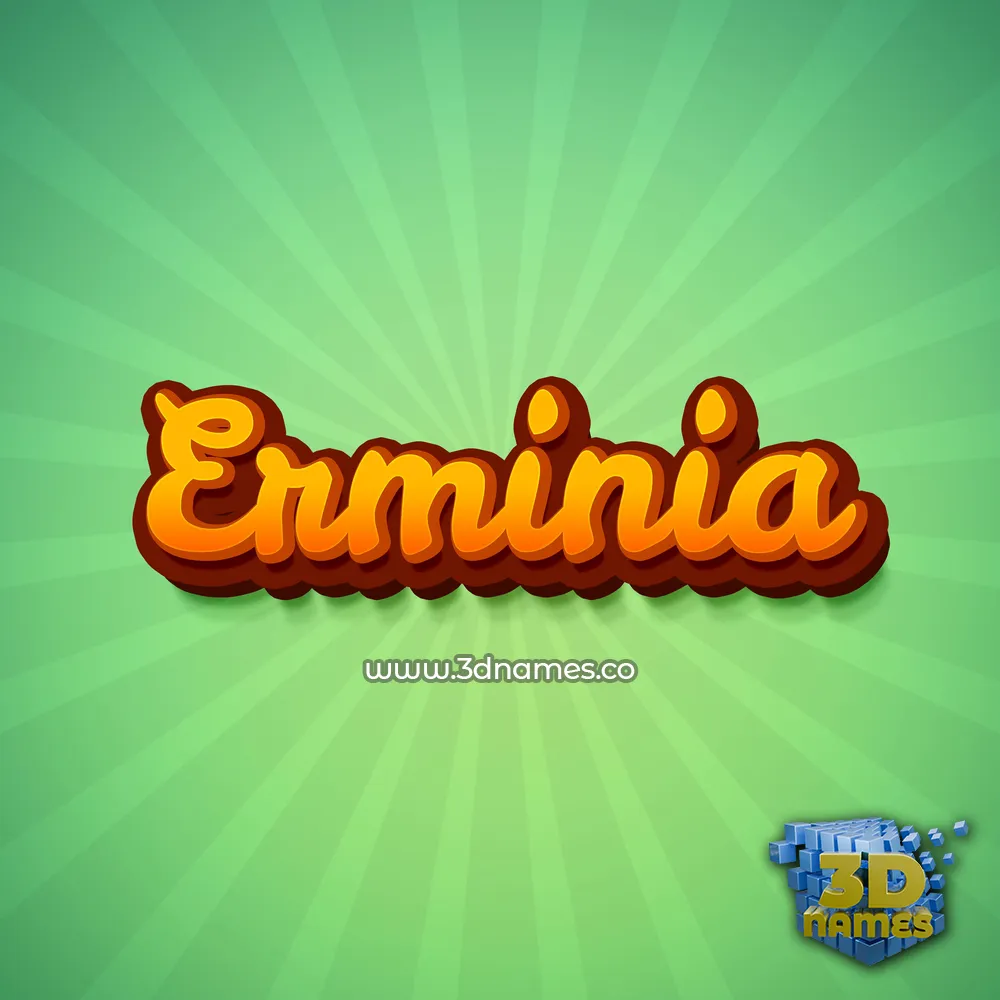 erminia in Green Rays style - 3D name wallpaper