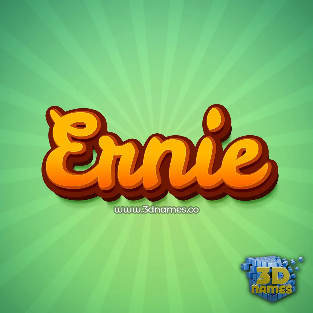 ernie in Green Rays style - 3D name wallpaper