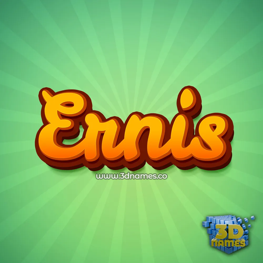 ernis in Green Rays style - 3D name wallpaper