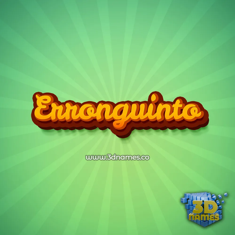 erronguinto in Green Rays style - 3D name wallpaper