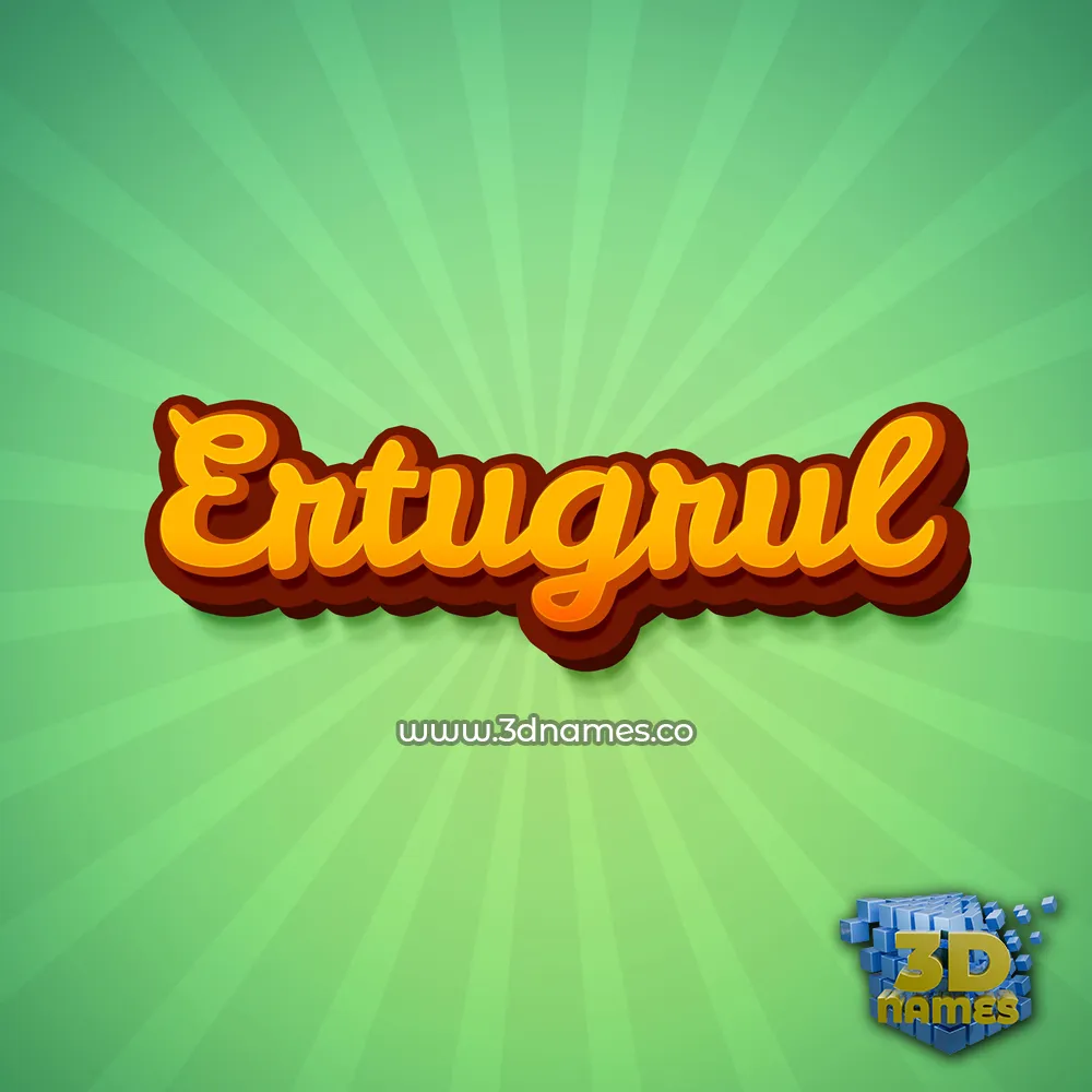 ertugrul in Green Rays style - 3D name wallpaper