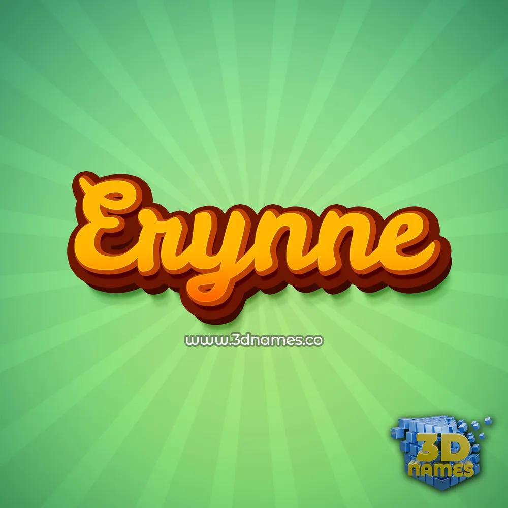 erynne in Green Rays style - 3D name wallpaper