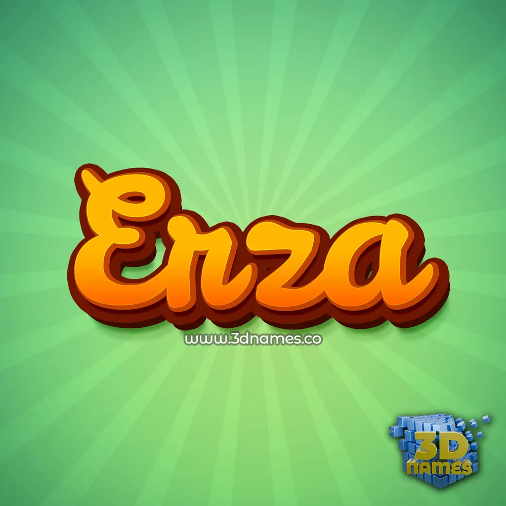erza in Green Rays style - 3D name wallpaper