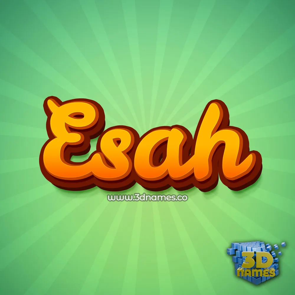 esah in Green Rays style - 3D name wallpaper