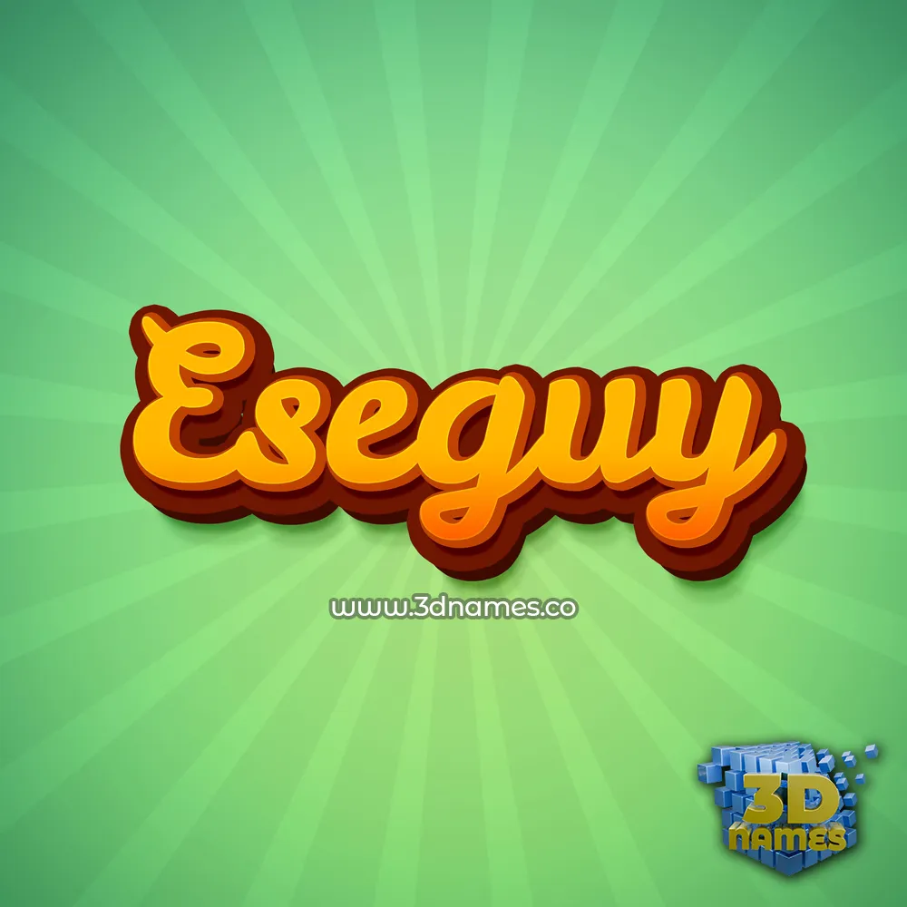 eseguy in Green Rays style - 3D name wallpaper