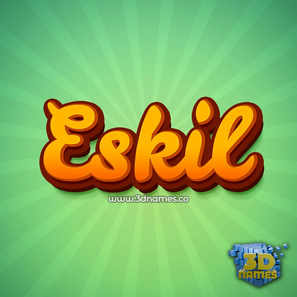 eskil in Green Rays style - 3D name wallpaper