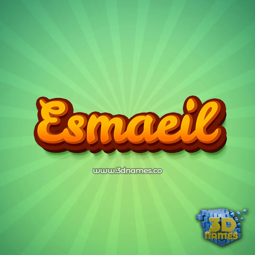 esmaeil in Green Rays style - 3D name wallpaper