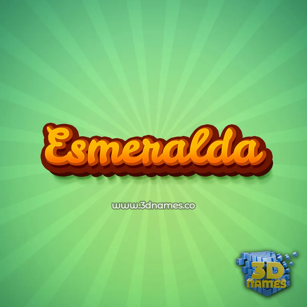 esmeralda in Green Rays style - 3D name wallpaper