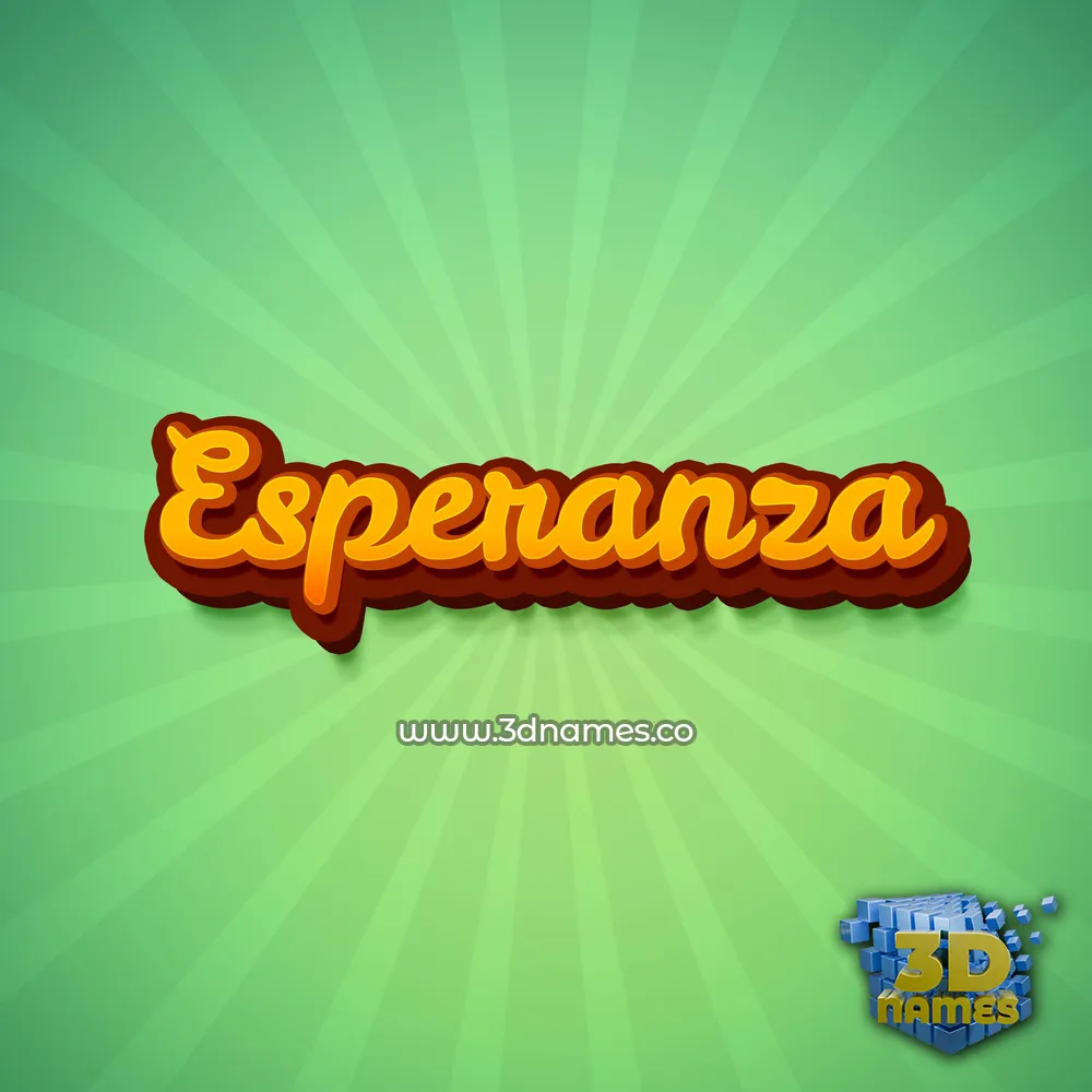 esperanza in Green Rays style - 3D name wallpaper