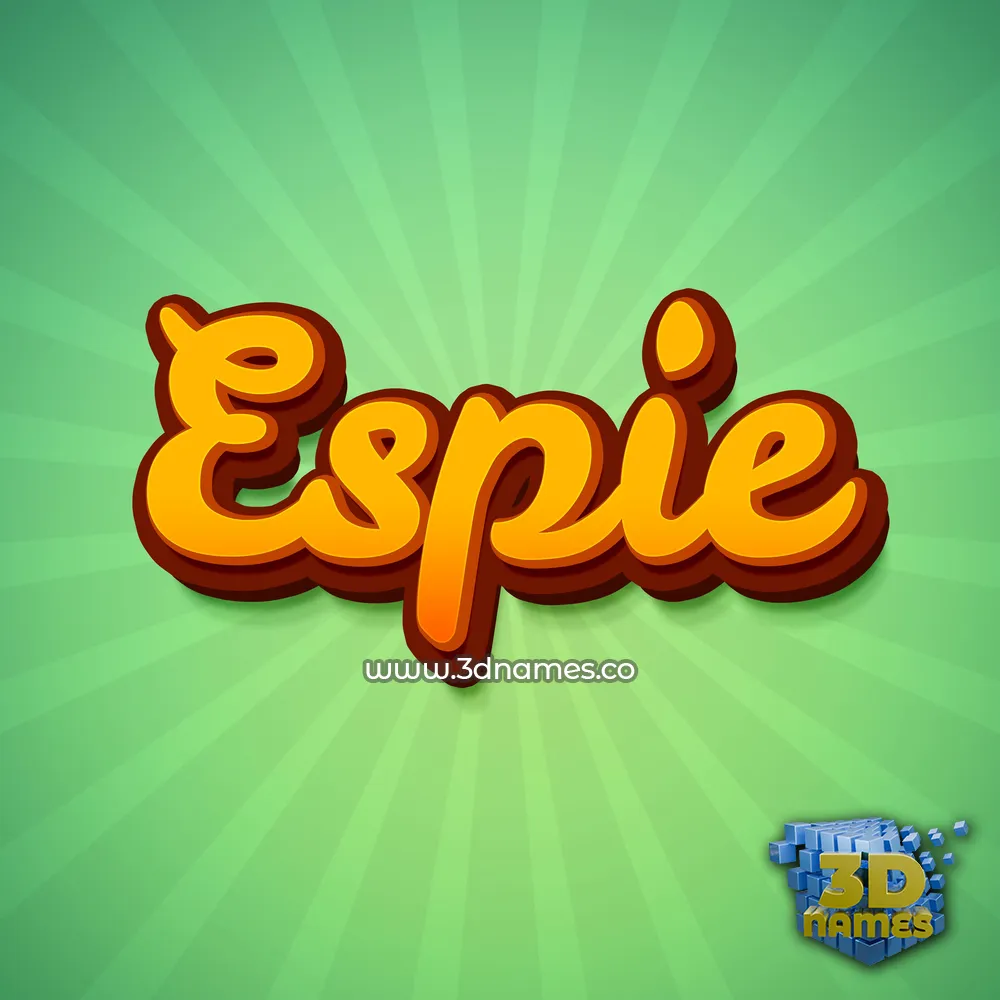 espie in Green Rays style - 3D name wallpaper