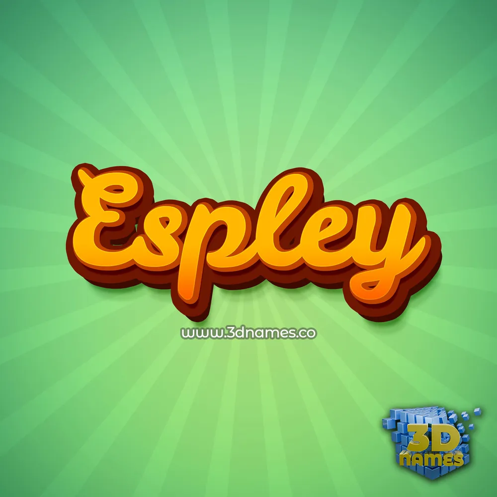 espley in Green Rays style - 3D name wallpaper
