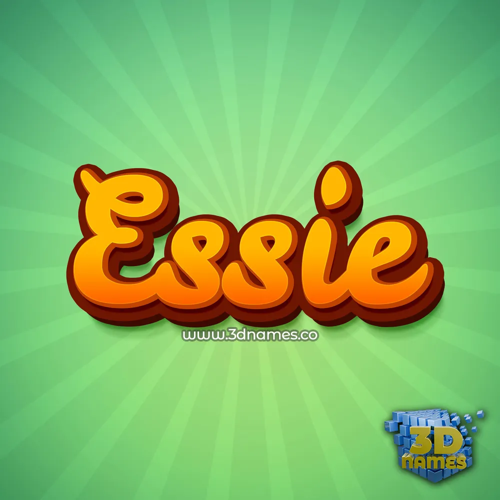 essie in Green Rays style - 3D name wallpaper