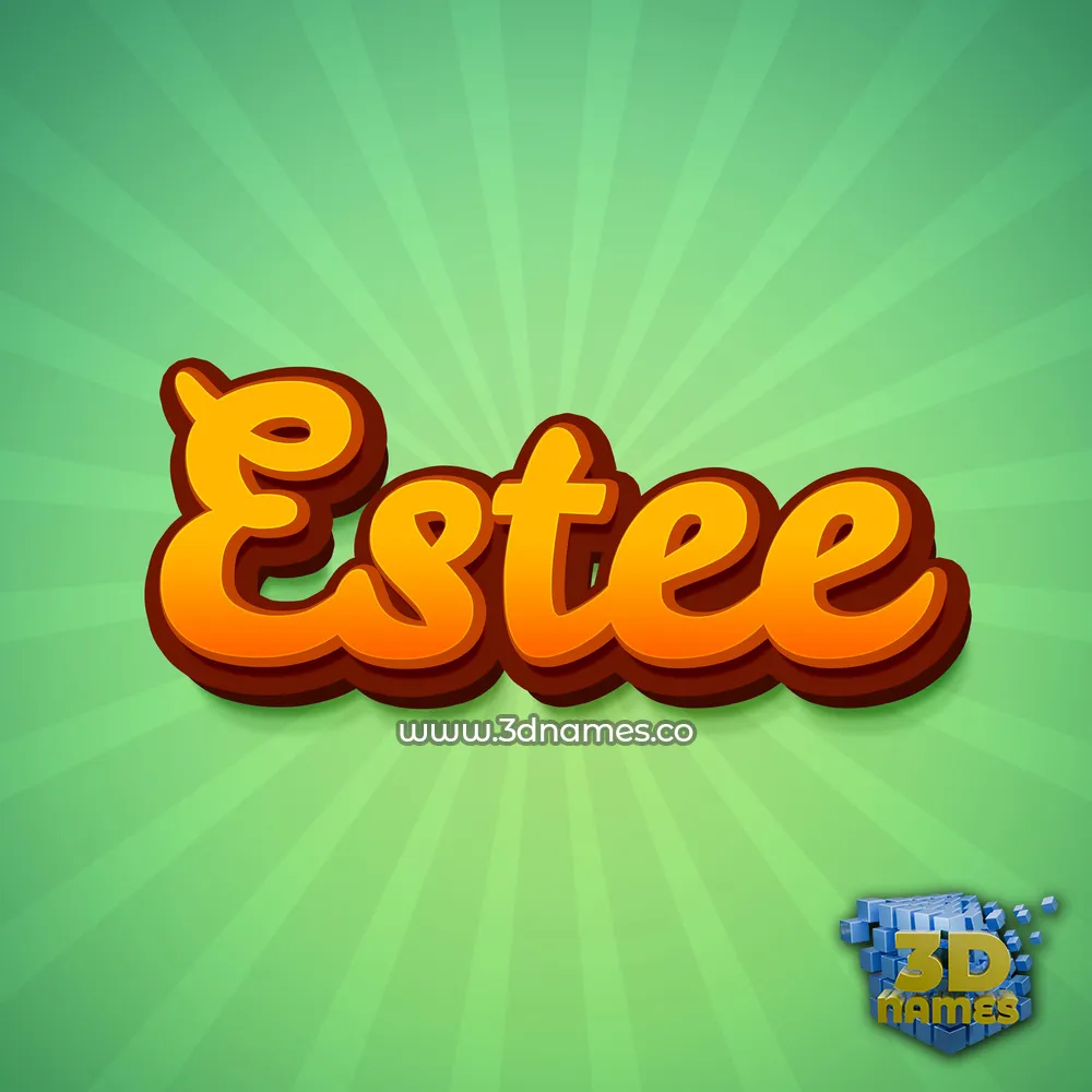 estee in Green Rays style - 3D name wallpaper