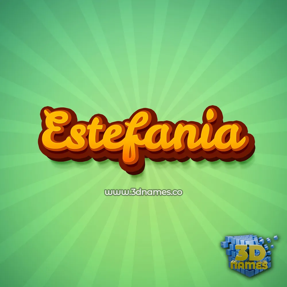 estefania in Green Rays style - 3D name wallpaper