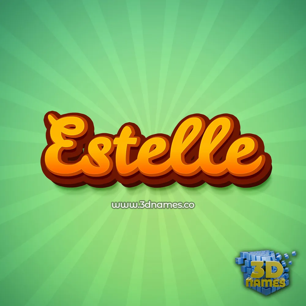 estelle in Green Rays style - 3D name wallpaper