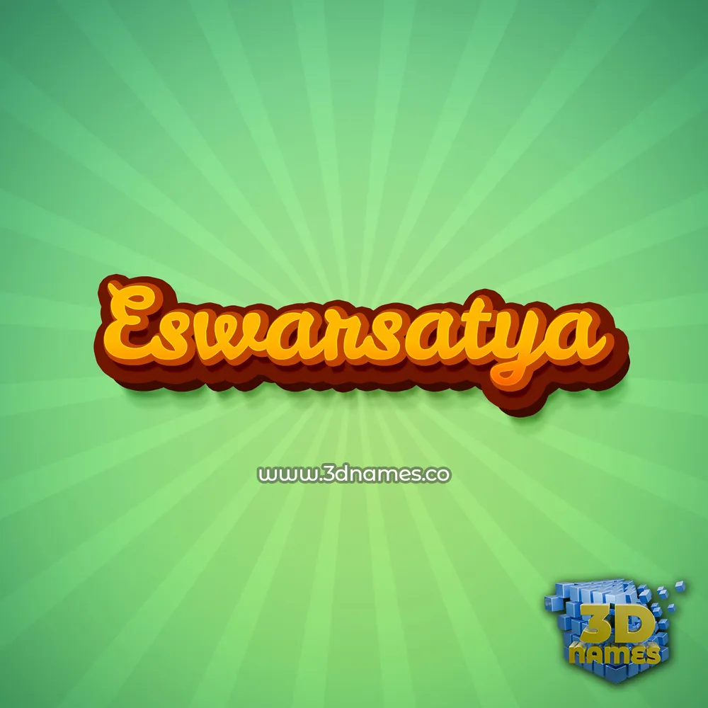 eswarsatya in Green Rays style - 3D name wallpaper