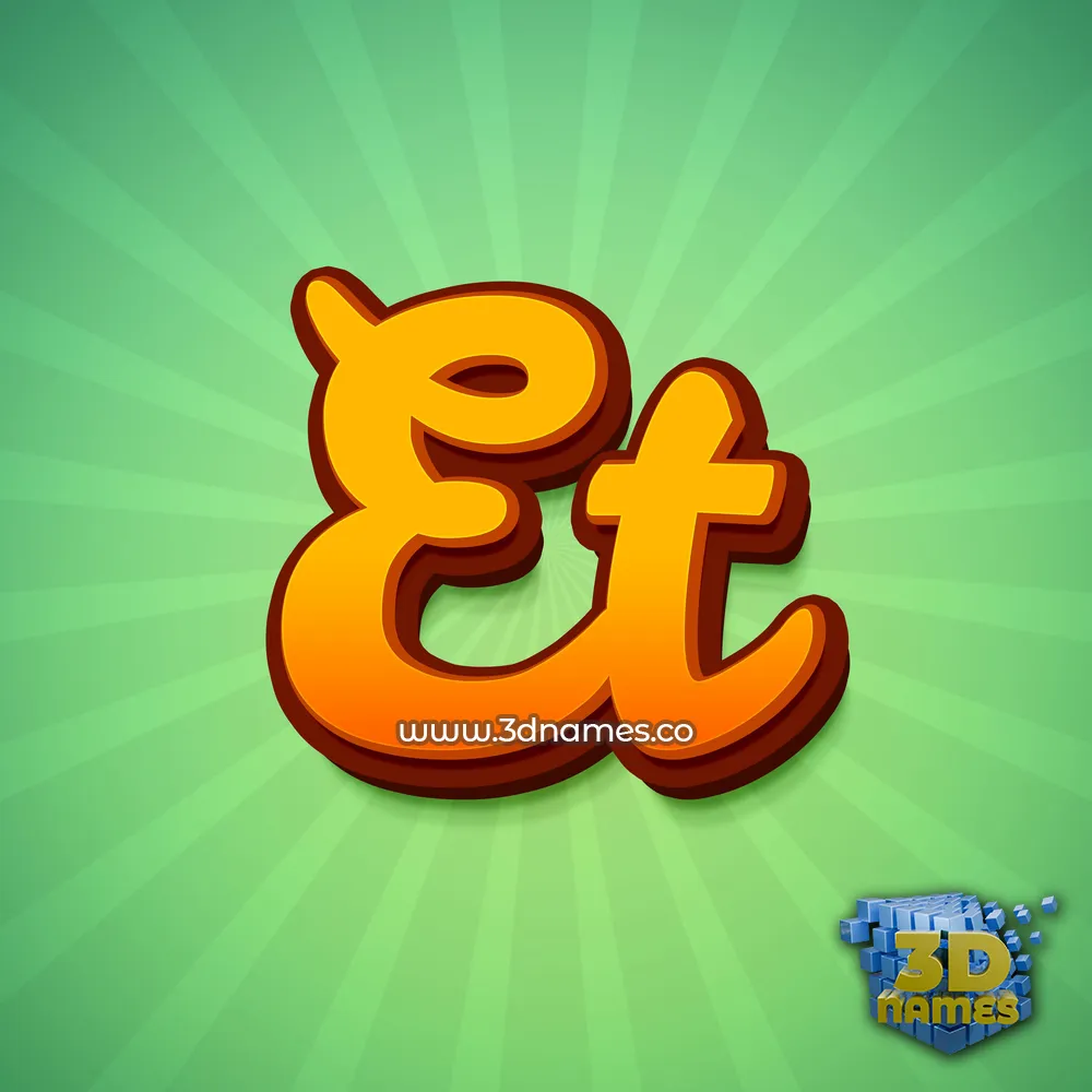 et in Green Rays style - 3D name wallpaper