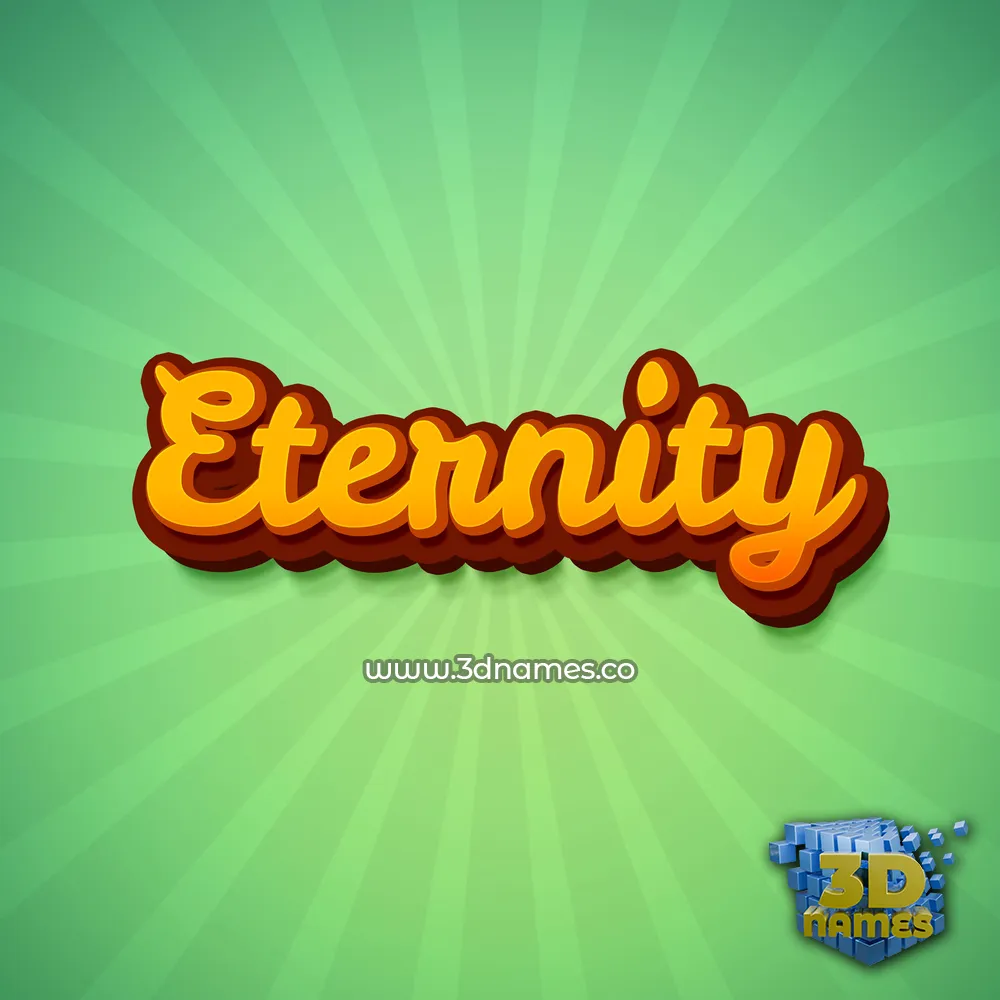 eternity in Green Rays style - 3D name wallpaper