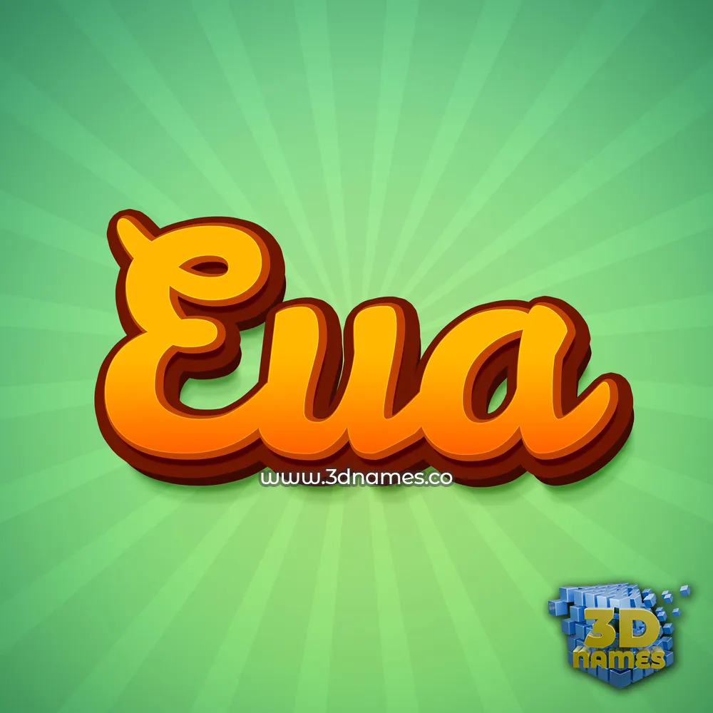 eua in Green Rays style - 3D name wallpaper