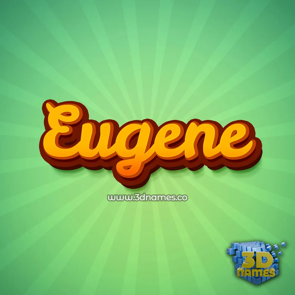 eugene in Green Rays style - 3D name wallpaper