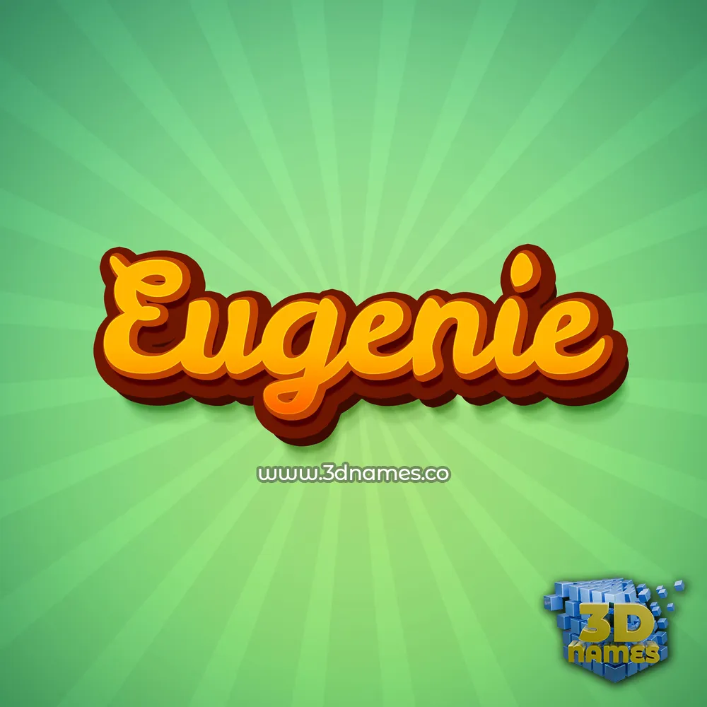 eugenie in Green Rays style - 3D name wallpaper