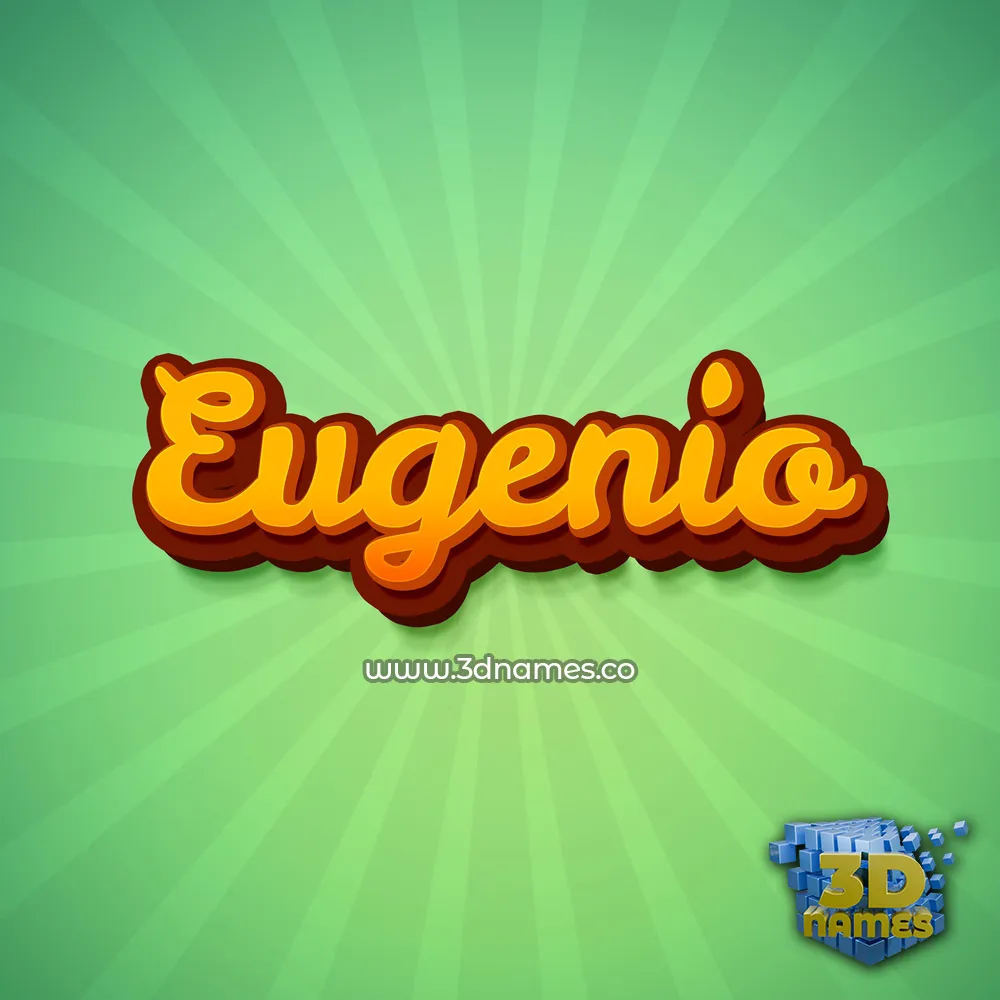 eugenio in Green Rays style - 3D name wallpaper