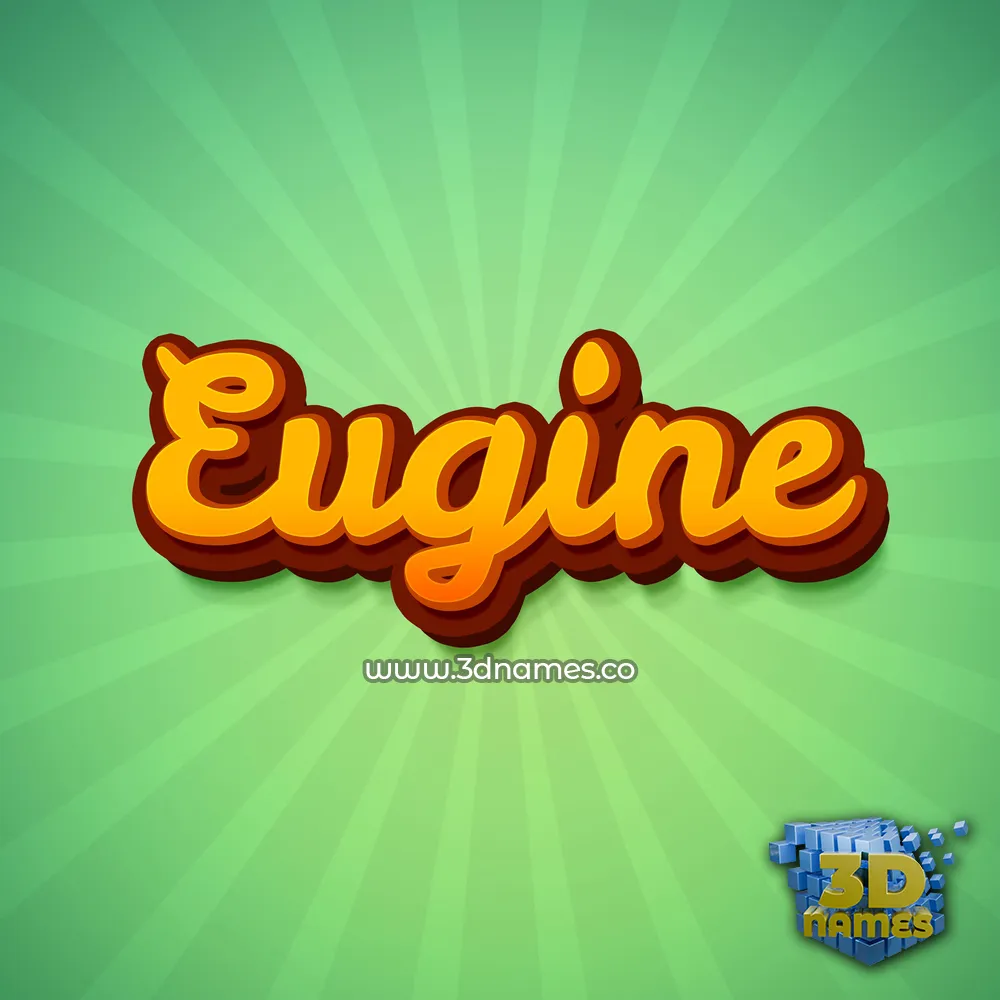 eugine in Green Rays style - 3D name wallpaper