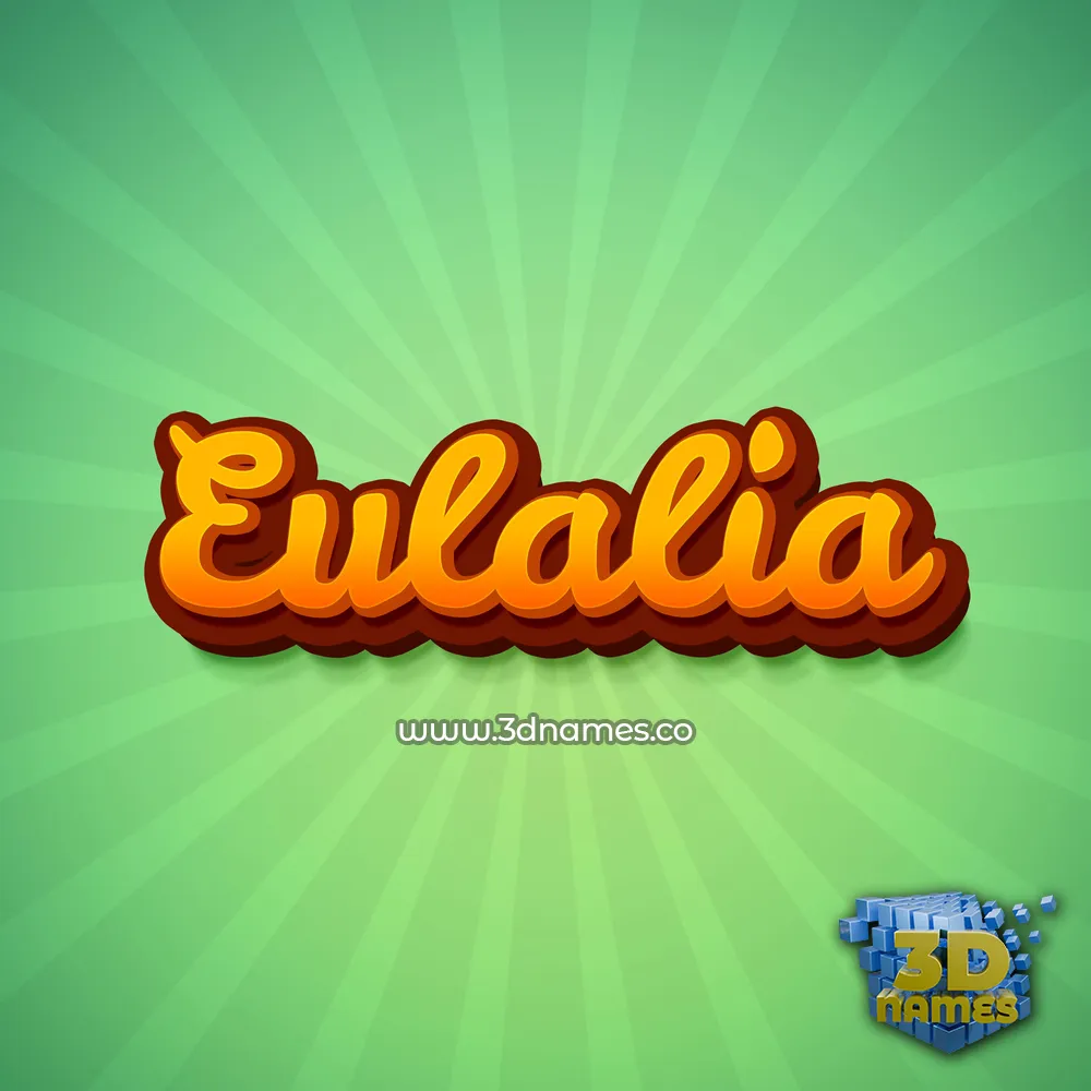 eulalia in Green Rays style - 3D name wallpaper