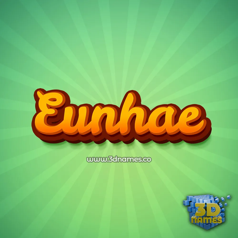 eunhae in Green Rays style - 3D name wallpaper