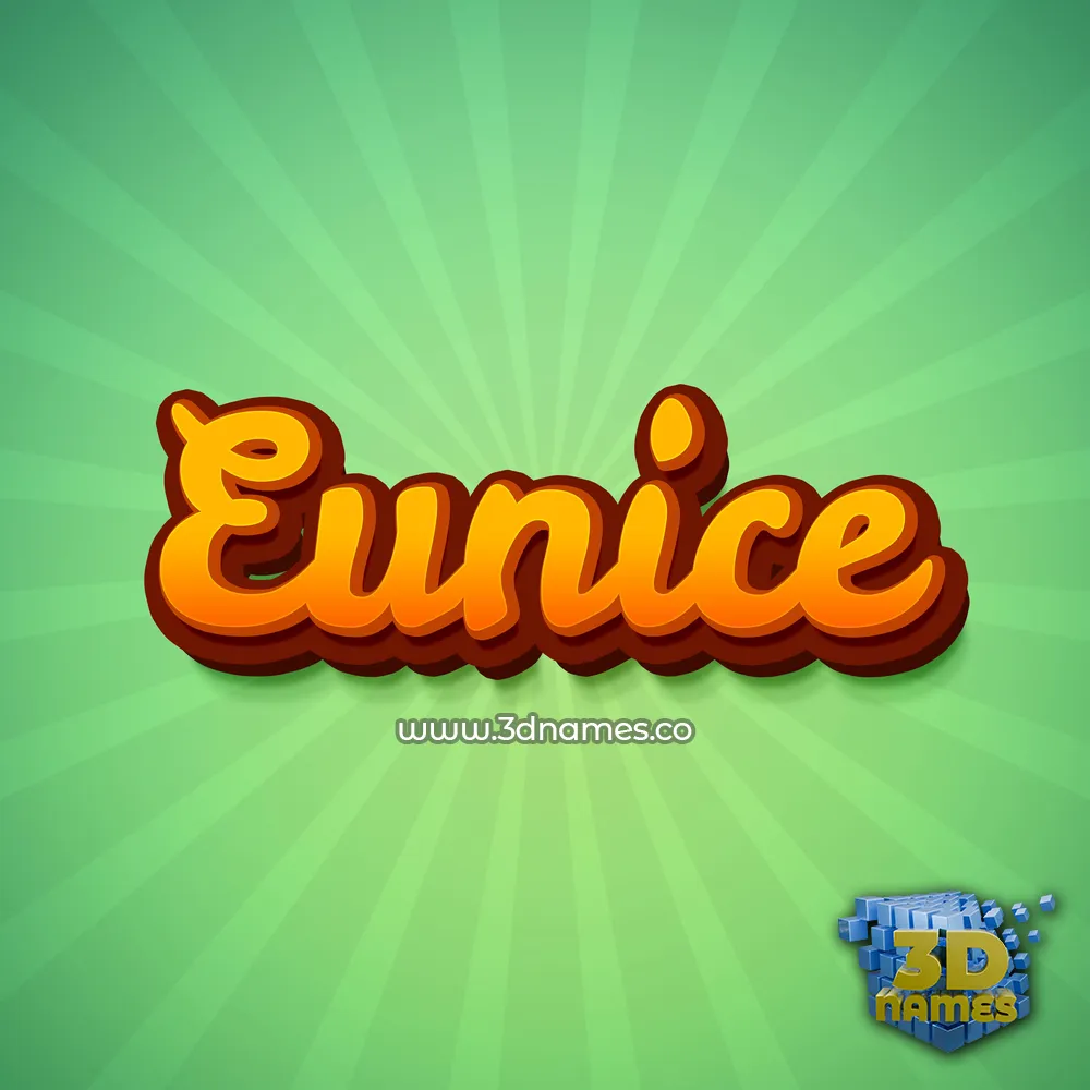 eunice in Green Rays style - 3D name wallpaper