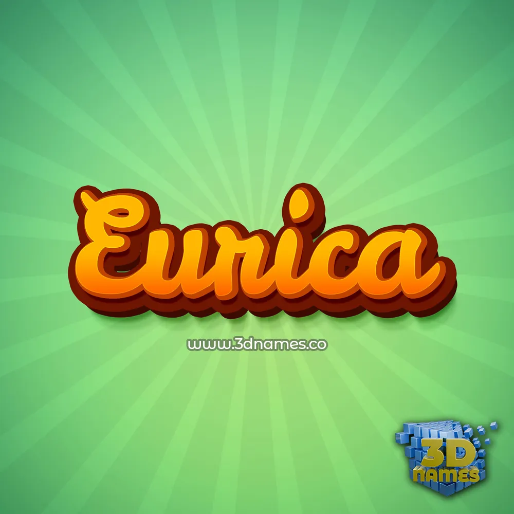 eurica in Green Rays style - 3D name wallpaper