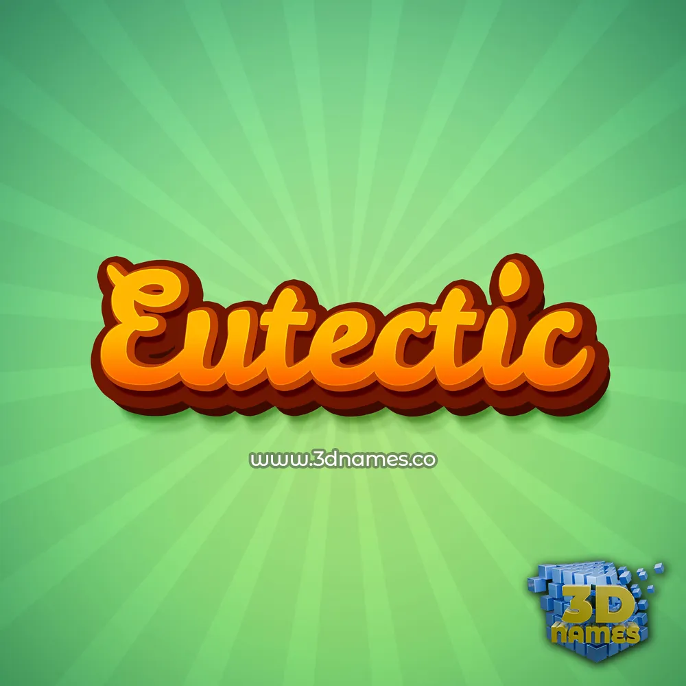 eutectic in Green Rays style - 3D name wallpaper