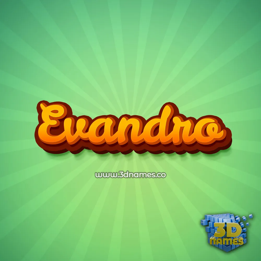 evandro in Green Rays style - 3D name wallpaper