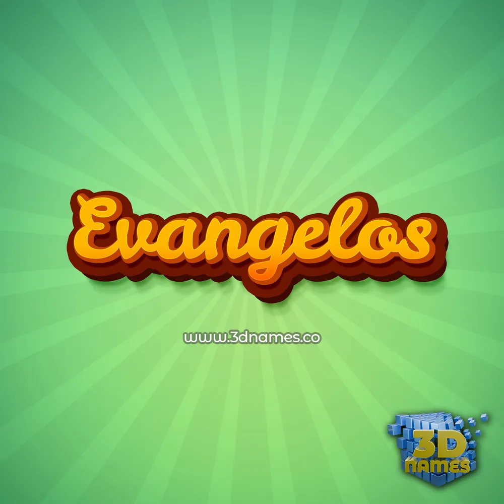 evangelos in Green Rays style - 3D name wallpaper