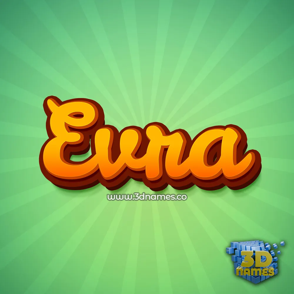 evra in Green Rays style - 3D name wallpaper